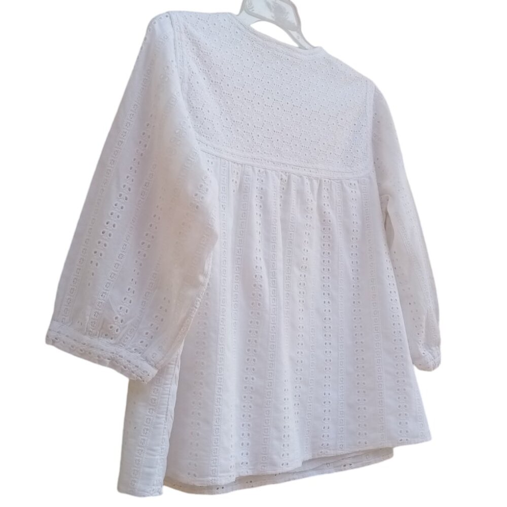 Charter Club woman eyelet boho lined blouse sz 18W - Picture 7 of 11